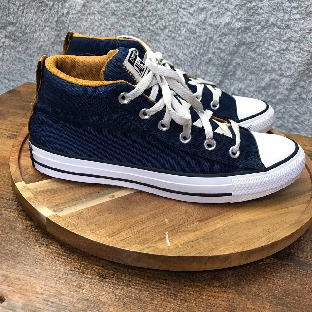 Converse Chuck Taylor All Star High Street Mid Top Sneakers M 7 W 9 Navy Canvas